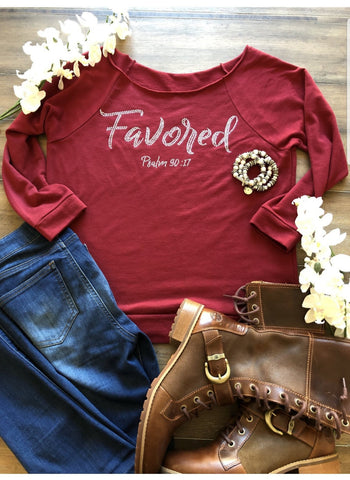 "Favored" Beautiful Bling Raglan (Winter)