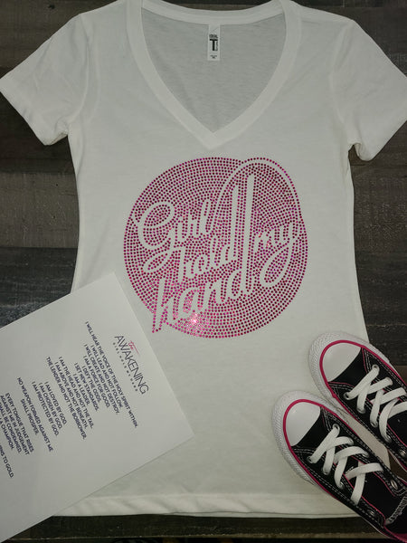 GHMH Custom Order (White Bling Tee)