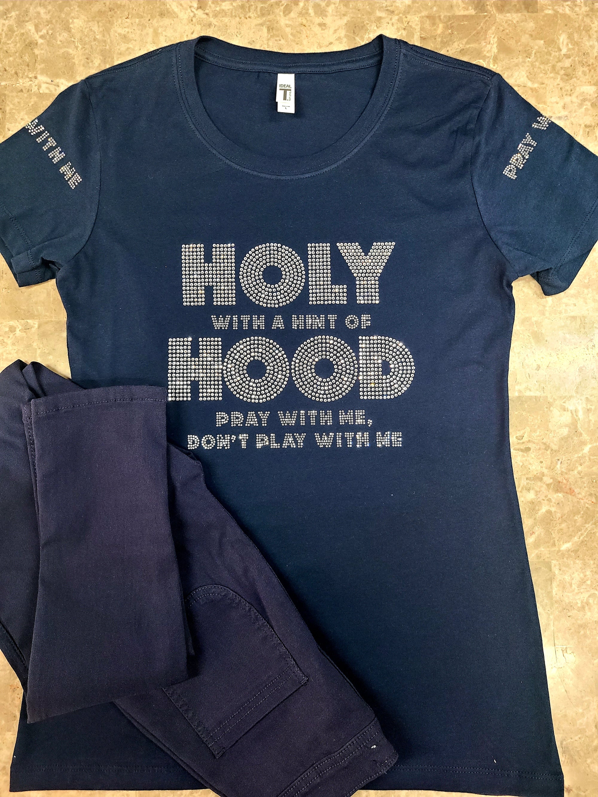 Holy With A Hint Of Hood Bling Tee (Navy)