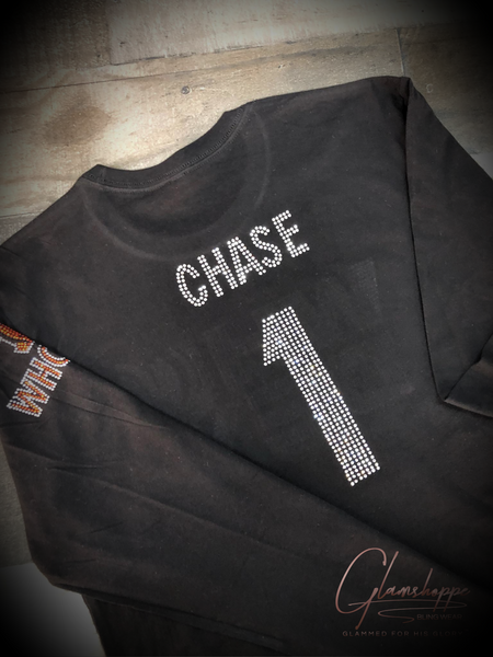 Bengals Who Dey CHASE/BURROW/MIXON Bling L/S  (Black)