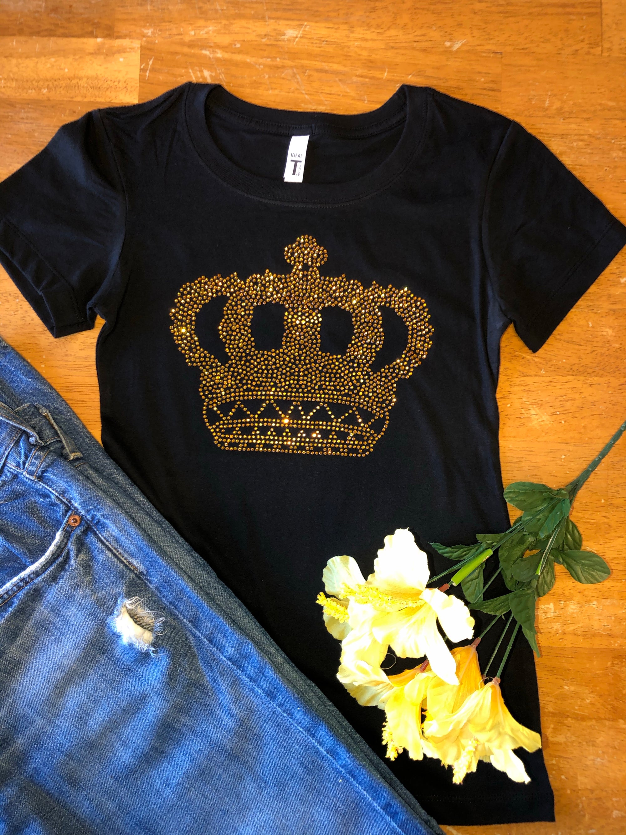 Gold Crown Bling Tee