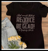 Rejoice and Be Glad Bling Tee (Black)