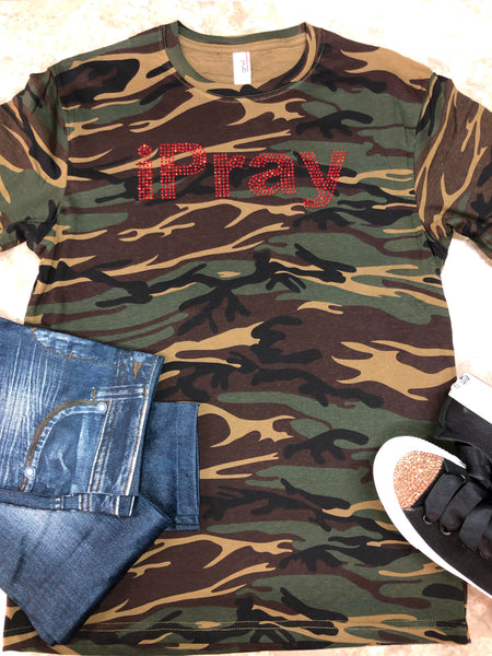 IPRAY (uni•sex) Camouflage Bling Tee