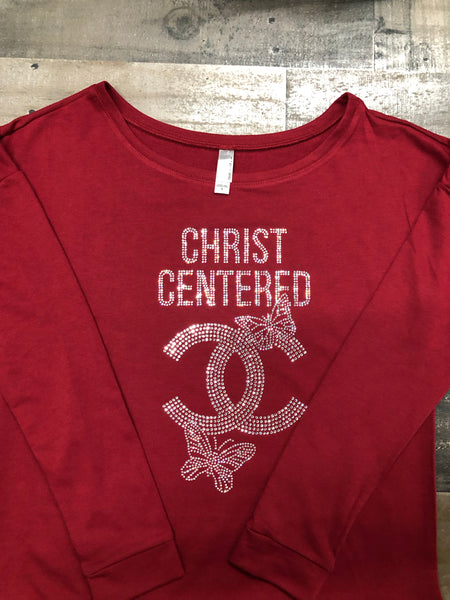 “Christ Centered” Beautiful Bling Raglan (Winter)