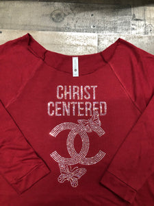 “Christ Centered” Beautiful Bling Raglan (Winter)