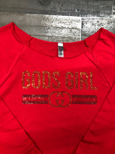 “God’s Girl” Beautiful Bling Raglan (Winter)