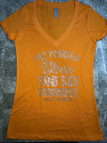 Put Yourself Bling Tee (Orange)