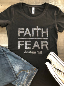 Faith OVER Fear Bling Tee (Original)